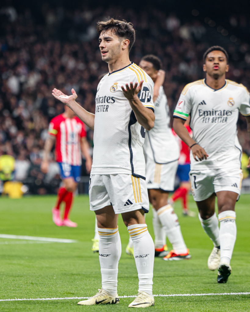 Brahim celebra su gol contra el Atlético de Madrid 